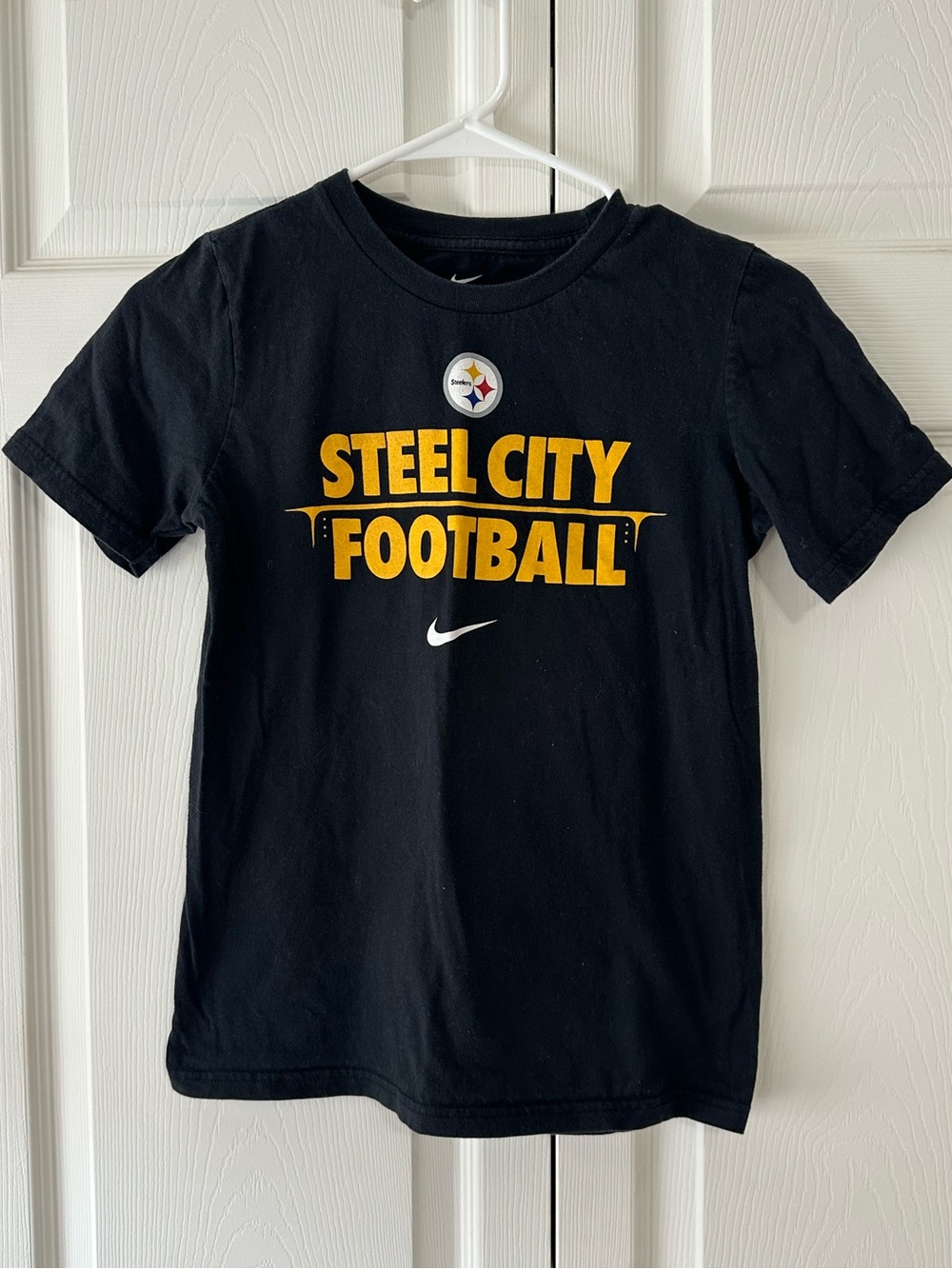 Nike Black Tee with Gold "Steel City Football" Logo